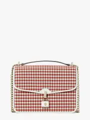 locket plaid large flap shoulder bag