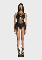 [Devil Fashion] Netted One Piece Swimsuit