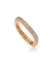 Suzy Levian Silver CZ Stackable Ring