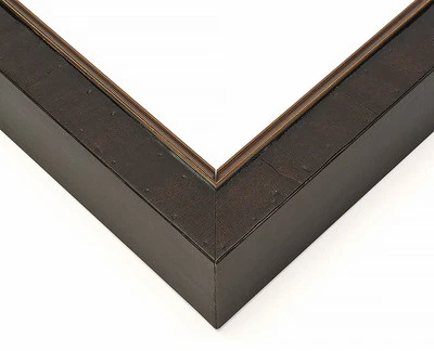 20x15 Rustic Brown with Gold Real Wood Picture Frame Width 1.25 inches | Interio