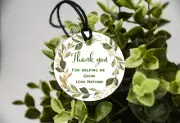 10 White Gift Tags Teacher Favour Personalised Bomboniere Thank you Child Grow