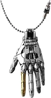 Mechanical Bionic Hand Pendant, Mechanical Hand Pendant for Necklace, Movable Finger Joints Robot Hand Charm Jewelry for Women Men