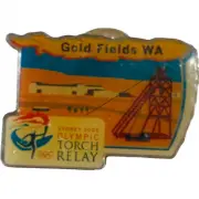 Gold Fields WA - Sydney 2000 Olympic Torch Relay Pin Badge Vintage Collectable