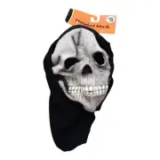 Grinning Skull Skeleton Shroud Halloween Mask New With Tags Vtg