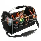 WESSLECO Open Top Storage Tool Bag Carry Parts Organizer Heavy Duty Canvas