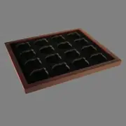 16 Large Capsule Tray for Dispay Box Mahogany Matte Finish