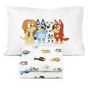 Bluey & Friends Sheet Set - 3 Piece Bedding Set Includes Pillow Cover - Super...