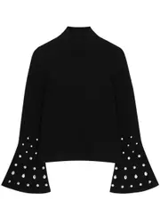 Jonathan Simkhai Savina Crystal-embellished Stretch-knit top - Black - XS (UK6 / XS) XS (UK6 / XS)