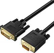 Kirzi DVI to VGA Cable for Digital and Analog Video Signal Transfer … (5ft)