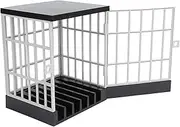 Mobile Phone Jail Lock Box - Lockable Plastic for Classroom, Family Gatherings & Party Time - Bonding, Improve Self-Discipline & Control Phone Usage - Fun Screen- Interactions (Black Grey)