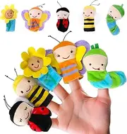 Small Animal Finger Puppet, 5 Piece Family Finger Puppet Set, Small Animal Insect Finger Puppet Set, Cute Finger Animals Baby for History Time Children's Birthday Party Gift Party Bag