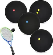 Squash Balls 4 Pieces 4 Speed Sports Squash Ball Progression Squash Balls Red Dot Blue Dot Yellow Dot and Double Yellow Dot for Beginners Competition and Training