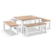 Balmoral Low Dining Coffee Table With 4 Bench Seats