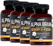 ONNIT Alpha Brain (120ct) - Over 1 Million Bottles Sold - Premium Nootropic Brain Supplement - Focus, Concentration & Memory - Alpha GPC, L Theanine & Bacopa Monnieri