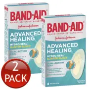 2 x Band-Aid Advanced Healing Hydro Seal Blister Block Adhesive Dressing 4 Pack