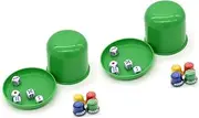 ibasenice Pcs Dice Set Plastic Dice Cup Lid for Ktv Bar Ergonomic Handle Material Random