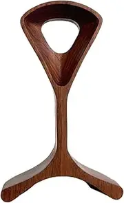 Headphones Stand, Wood Headset Holder, Wooden Headphone Hanger, Earphone Desk Display Hanger, Wooden Headsets Walnut Finish
