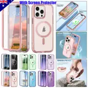 For iPhone 16e 16 15 14 13 12 11 Pro Max Magsafe Shockproof Case Full Body Cover