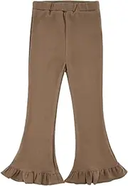 [GLEAMING GRAIN] Girls Bell Bottoms Elastic Waist Casual Flare Pants Cotton Toddler Leggings 2-7 Years