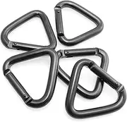 5 Pieces Aluminum Alloy Keychain Kettle Buckle Triangle Outdoor Camping Hiking Keychain Snap Clip Hook