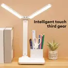 LED Desk Lamp Touch Dimmable Eye-Caring Table Lamps Reading Light Rechargeable