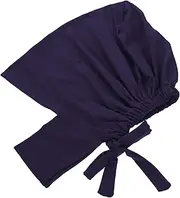 [Minkissy] Full Neck Hijab Undercap for Islamic Women Soft Elastic Turban Hat for Everyday Wear Navy