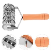 Wooden-handled Face Cutter Roller for Dough Travel Baking Pastry Tools Lattice