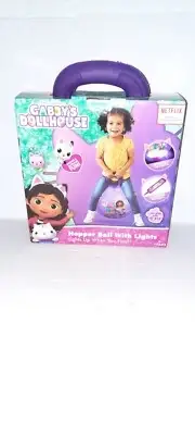 Gabby's Dollhouse 15" Hopper Ball w/ LED Lights & Pump Kids Sit & Bounce Toy New