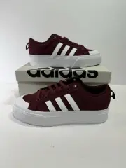 Adidas Bravada 2.0 Platform Women's Skateboard Sneakers Size 10 Red Cloud White