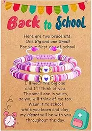 [MAQVQLU] Back to School Bracelet First Day of School Bracelet Mommy and Me Adjustable Back to School Bracelets Back to School Gifts