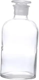 Cabilock 1Pc Narrow Mouth Glass Bottle Chemical Container with Scale High Transmittance for Laboratory Use and Break Resistance for Sample