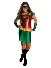 DC Comics Robin Teen Titans Go Female Kids Fancy Dress Up Party Costume