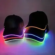 1pc LED Cap Luminous Hat for Men and Women USB Charging Cable Light for Party Home Holloween Decoration