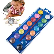 Professional Watercolor Paint Set | Painting Set with Paintbrush - 16 Colors Watercolor Paint Set with Paintbrush, Educational Drawing Kit for Beginners Artists Kids