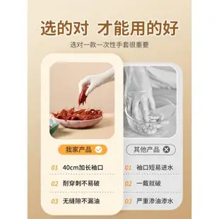 丁晴手套丁腈乳膠一次性食品級洗碗家務廚房專用加長耐用洗衣清潔