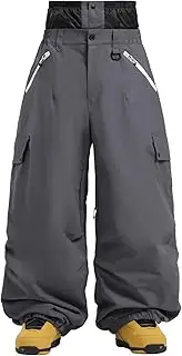 [GSOU SNOW] Womens Baggy Snowboard Pants Mens Ski Snow Pants Super Loose Sport Outdoor Insulation Wear-resistant Waterproof