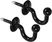 Ciieeo 2pcs Decorative Curtain Tiebacks Wall Hooks Holdbacks for Window Draperies Versatile Wall Mounted Hooks for Living and Bedroom Easy to Install Elegant European Design
