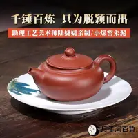 在飛比找Yahoo!奇摩拍賣優惠-【陶淵】宜興紫砂壺套裝純手工全朱泥暗香仿古壺 陸婕婕茶壺茶具