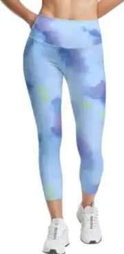 Champion Women's Sport 3/4 Print Tight, Multi Wash Cloud Candid Blue, X- Small
