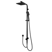 Black Square 8''ABS Rain Shower Head Set 3-Mode Handheld Adjustable Height Rail WELS WATERMARK