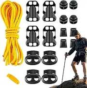 Outdoor Shoulder Bag Rope, Hiking Dacktack Strap Buckle, Outdoor Daypack, Hiking Extension Rope, Outdoor Accessories, 18-Piece Replacement for Mountaineering, Climbing