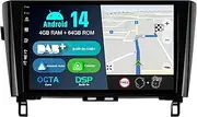 BXLIYER【Built-in DAB】 Android 14 IPS Car Stereo for Nissan XTrail Qashqai j11 Rouge (2014-2018) - Wireless CarPlay/Android Auto - Camera + MIC - 4G+64G - 10.1 Inch 2 Din AHD Steering Wheel Fast-Boot