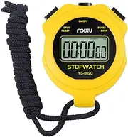 FCXJTU Simple Digital Sports Stopwatch Timer, No Bells, No Clock, No Alarm, Simple Basic Operation, Silent, ON/Off, Pure Stopwatch for Swimming Running Training Kids Coaches Referees Teachers (Yellow)