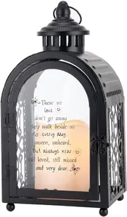 Memorial Lantern Walk Lantern with Automatic Timer LED (Black)