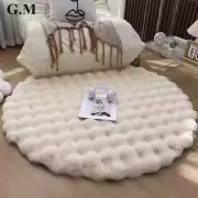Nordic Round Carpets for Living Room Plush Floor Mat Soft Area Rugs Bedroom...