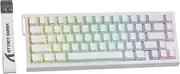 ATTACK SHARK X68 HE 8000Hz Rapid Trigger Keyboard, 0.01mm RT Accuracy Wired Gaming Keyboard with Magnetic Switch, Adjustable Actuation, Rapid Trigger, Snap Tap, RGB Lighting for PC/Mac, White Contours