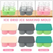 2Pcs Ice Cube Tray for Tumblers Cups Easy Release Ice Cube Mold with Lid liDel⊥