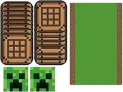 Minecraft Party Birthday Plates Napkins Tablecloth | Minecraft Party Theme Birthday Tableware Party Supplies Pack | Serve 16…