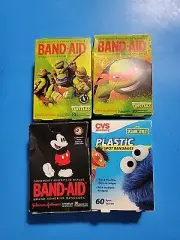 4 Boxes Of Character Kids Band-aids/Stocking Stuffers