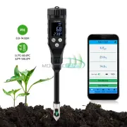 Smart Soil PH Meter 0.0~14.0pH Bluetooth Soil Data Logger Temp Acidity Analyzer-